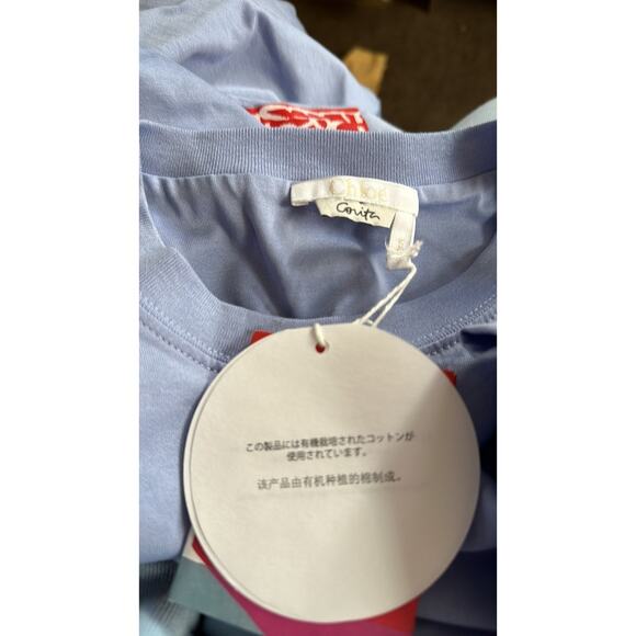 Chloé Corita Kent Graphic print Cotton jersey Tee Tender Blue - Picture 6 of 7